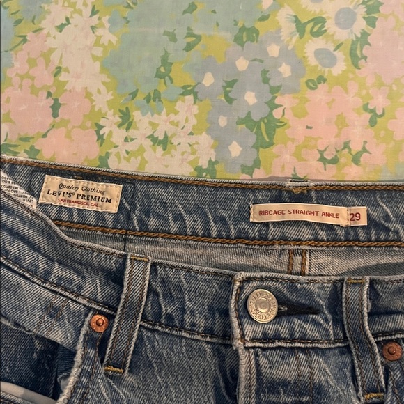 Levis Premium | Ribcage Straight Ankle Denim Jeans Mid Wash Size 29/8 Classic - Picture 9 of 14